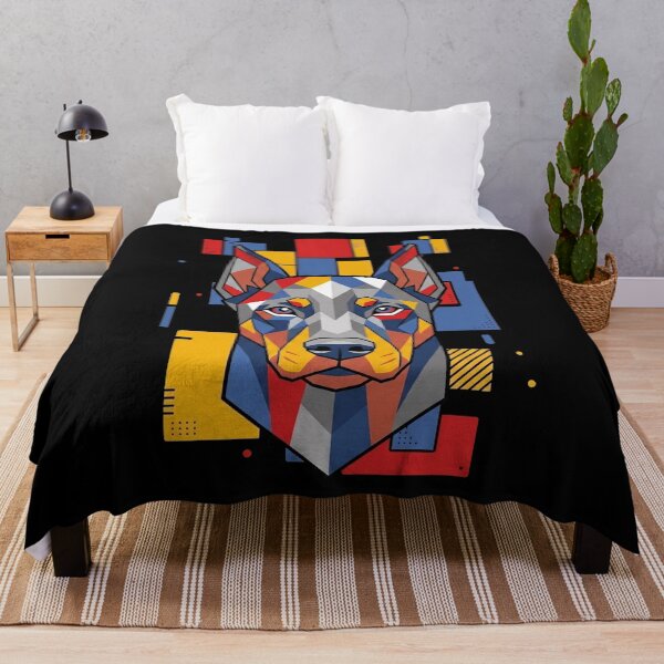 Item preview, Funny Dobermann Colorful Blocks Geometric Art Mom Dad Kids designed and sold by FurryHavenPH.
