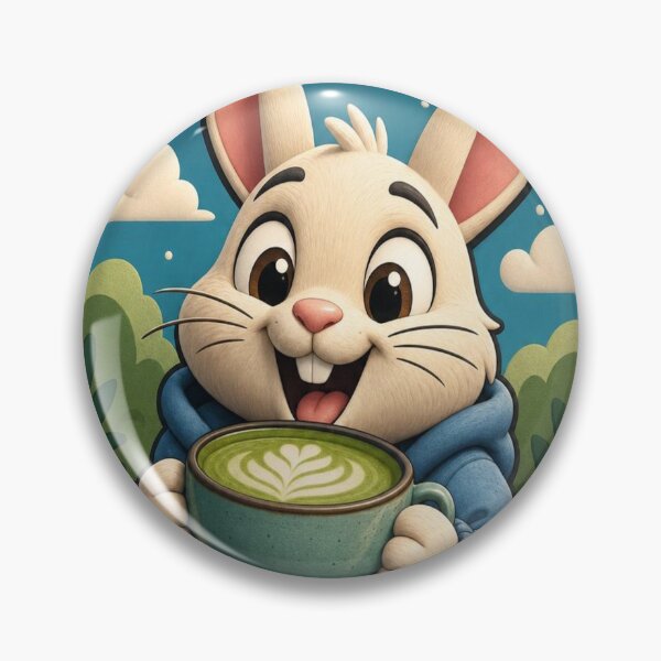 Item preview, Matcha Bunny Sticker designed and sold by mo-carnival.