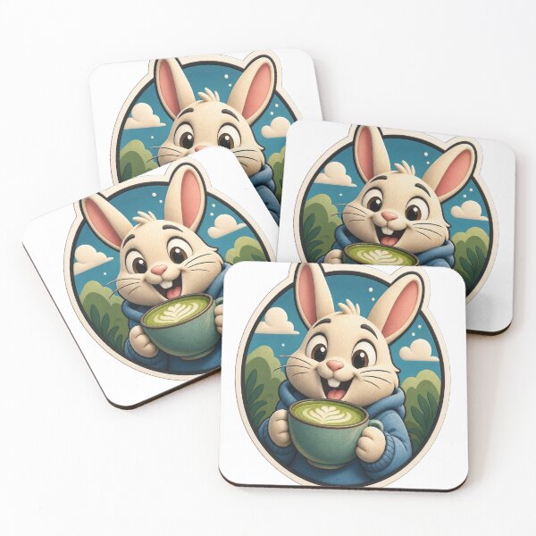 Item preview, Matcha Bunny Sticker designed and sold by mo-carnival.