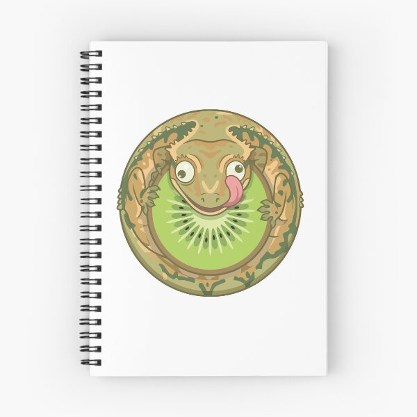 Item preview, Kawaii Crested Gecko Kiwi Slice Pastel Art designed and sold by Arc2020.