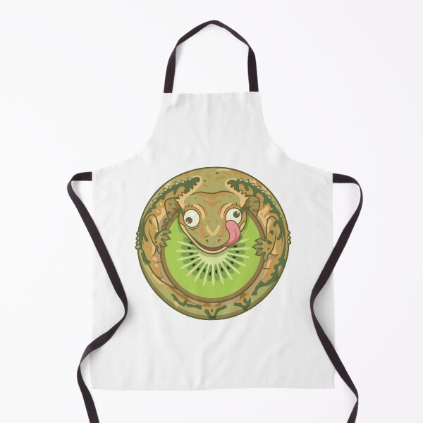 Item preview, Kawaii Crested Gecko Kiwi Slice Pastel Art designed and sold by Arc2020.