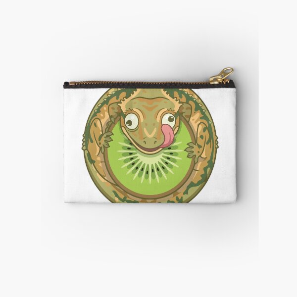 Aperçu de l'œuvre Gecko à crête kawaii, tranche de kiwi, pastel créée et vendue par Arc2020.