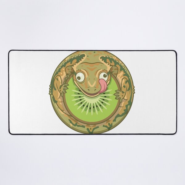 Item preview, Kawaii Crested Gecko Kiwi Slice Pastel Art designed and sold by Arc2020.