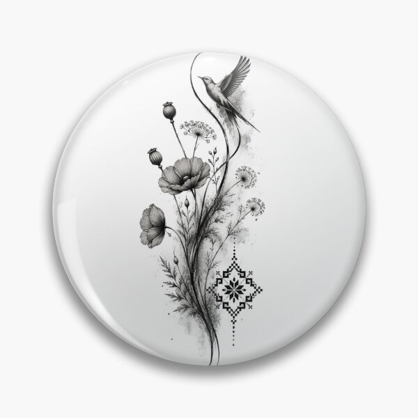 Item preview, Vintage Nature Engraving with Hummingbird designed and sold by PetalGarden.
