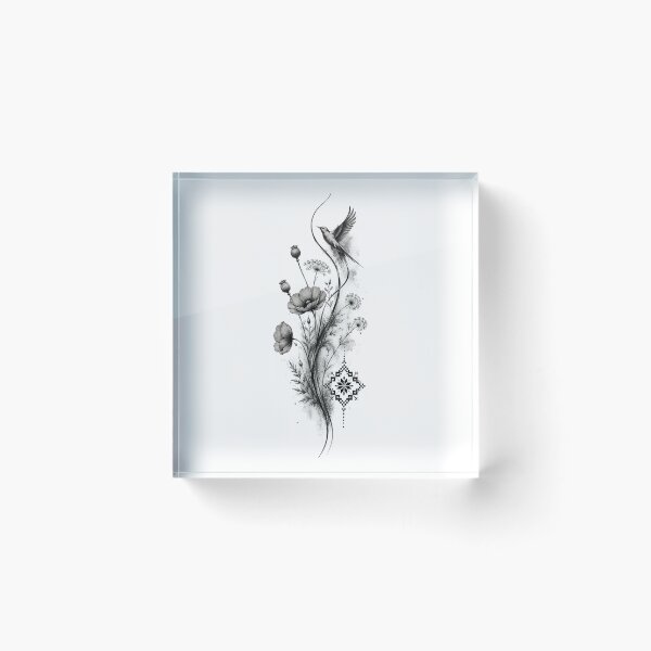 Item preview, Vintage Nature Engraving with Hummingbird designed and sold by PetalGarden.