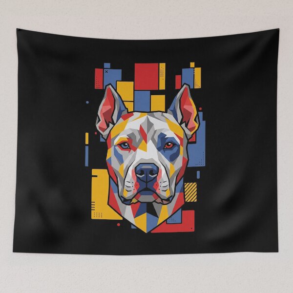 Item preview, Funny Dogo Argentino Colorful Blocks Geometric Art Mom Dad Kids designed and sold by FurryHavenPH.