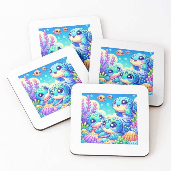 Item preview, A KWAII TURTLES UNDERWATER designed and sold by Catalina Kate.