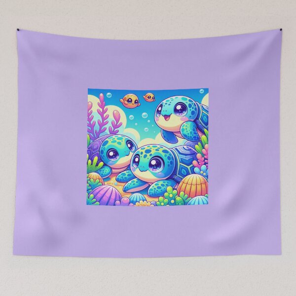 Item preview, A KWAII TURTLES UNDERWATER designed and sold by Catalina Kate.