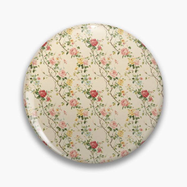 Item preview, Vintage Pink and Yellow Floral Pattern designed and sold by LouieVanille.