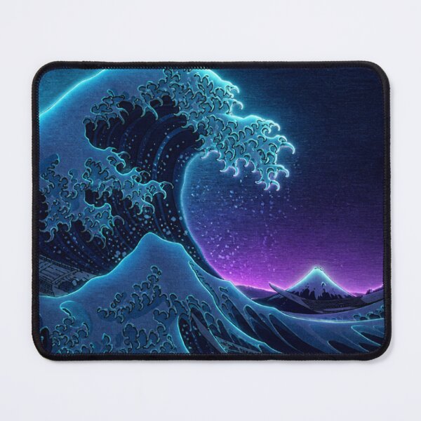 Item preview, Electric Violet Great Wave | Neon Ukiyo-e Re:Mix | Japanese Art | Hokusai Metal designed and sold by vekotpu.
