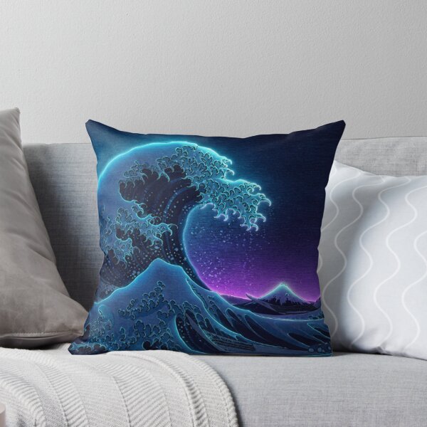 Item preview, Electric Violet Great Wave | Neon Ukiyo-e Re:Mix | Japanese Art | Hokusai Metal designed and sold by vekotpu.