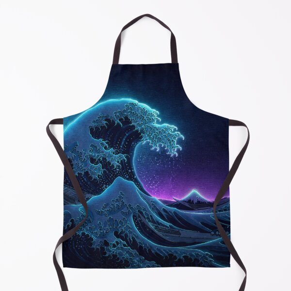 Item preview, Electric Violet Great Wave | Neon Ukiyo-e Re:Mix | Japanese Art | Hokusai Metal designed and sold by vekotpu.