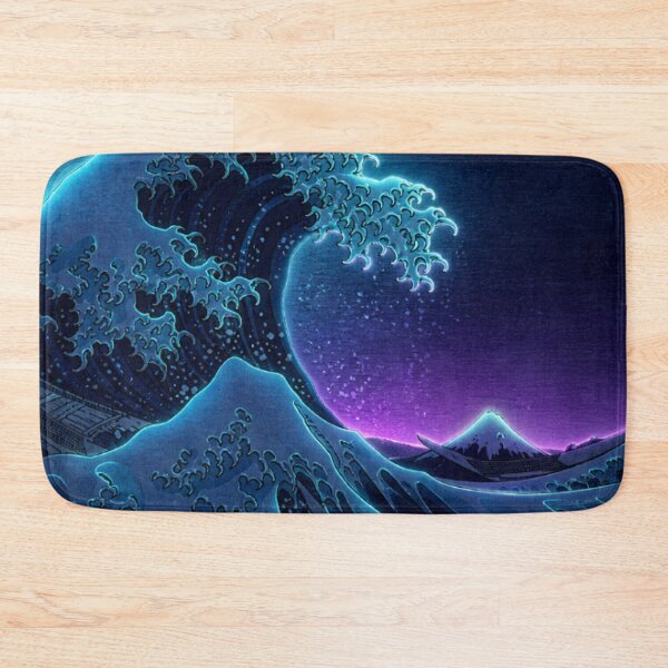 Item preview, Electric Violet Great Wave | Neon Ukiyo-e Re:Mix | Japanese Art | Hokusai Metal designed and sold by vekotpu.
