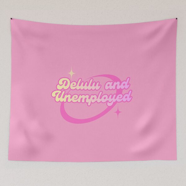 Item preview, Delulu and Unemployed Pink Aesthetic 2000s vibe designed and sold by skirklumine.