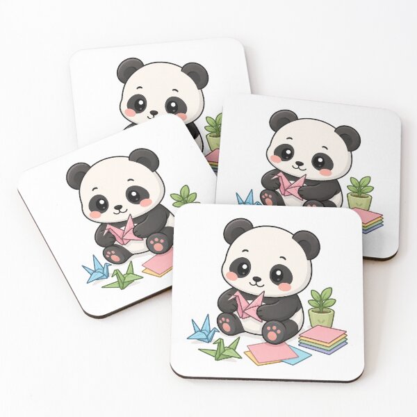 Item preview, Panda Making Origami Sticker designed and sold by PawsGiggles.