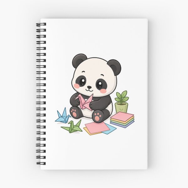 Item preview, Panda Making Origami Sticker designed and sold by PawsGiggles.