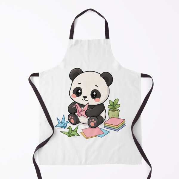 Item preview, Panda Making Origami Sticker designed and sold by PawsGiggles.