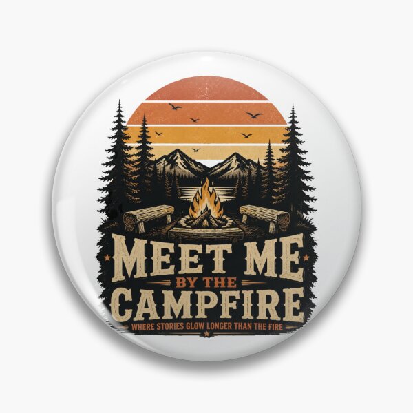 Item preview, Meet Me By The Campfire Vintage Camping designed and sold by Cavalier-org.