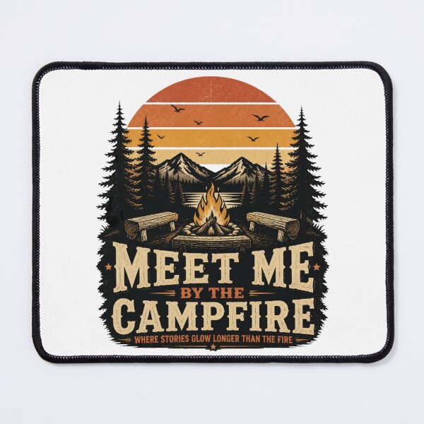 Item preview, Meet Me By The Campfire Vintage Camping designed and sold by Cavalier-org.