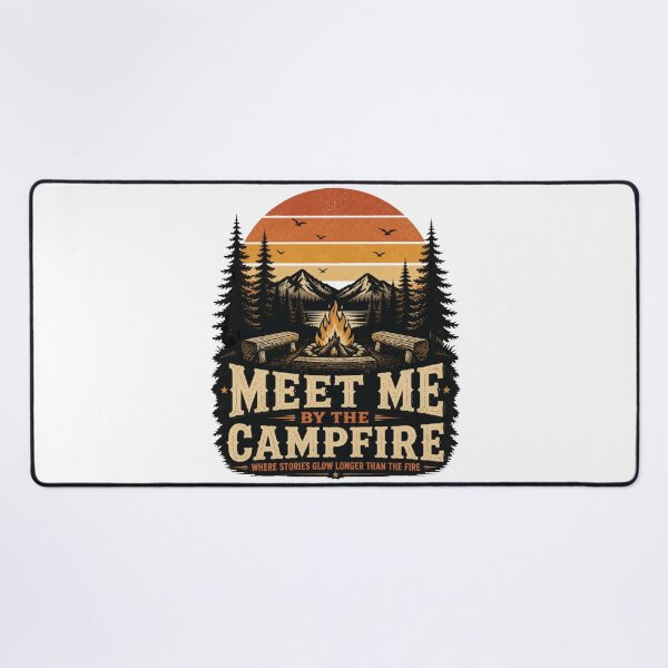 Item preview, Meet Me By The Campfire Vintage Camping designed and sold by Cavalier-org.