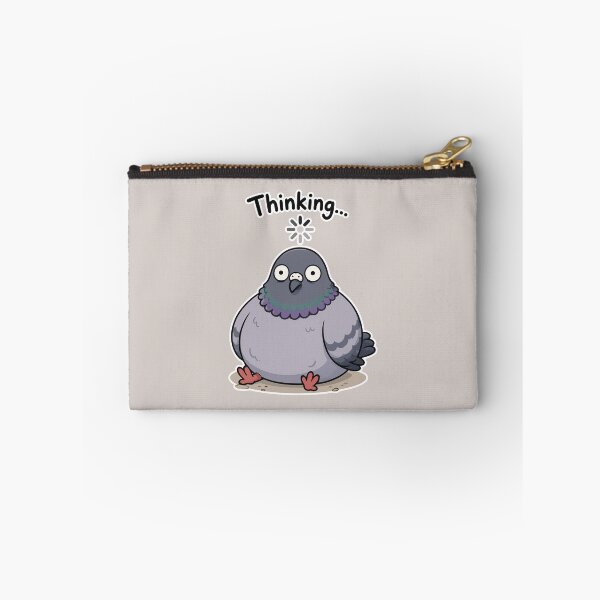 Item preview, Funny Thinking Pigeon Sticker Loading Brain Bird Meme Gift designed and sold by SimplePoDesign.