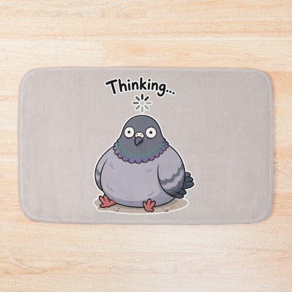 Item preview, Funny Thinking Pigeon Sticker Loading Brain Bird Meme Gift designed and sold by SimplePoDesign.