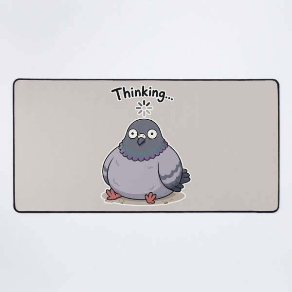 Item preview, Funny Thinking Pigeon Sticker Loading Brain Bird Meme Gift designed and sold by SimplePoDesign.