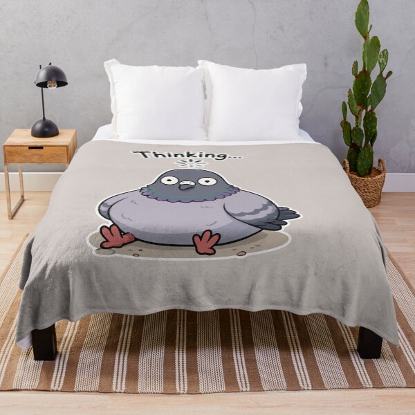 Item preview, Funny Thinking Pigeon Sticker Loading Brain Bird Meme Gift designed and sold by SimplePoDesign.