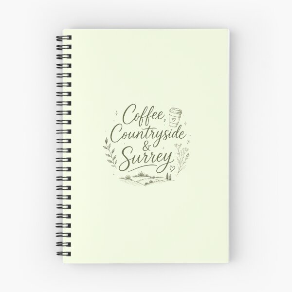 Item preview, Coffee, Countryside & Surrey Typography Print – Cosy Cottagecore Wall Art designed and sold by ThatSurreyLife.