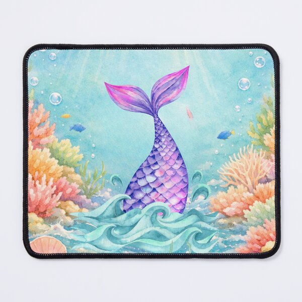 Item preview, Colorful Fantasy Mermaid Wall Art designed and sold by Black Signal.