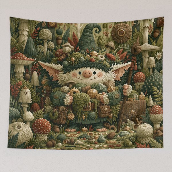 Item preview, Goblincore Mushroom Gremlin — Collector of Shiny Things designed and sold by FrostyFrisby.