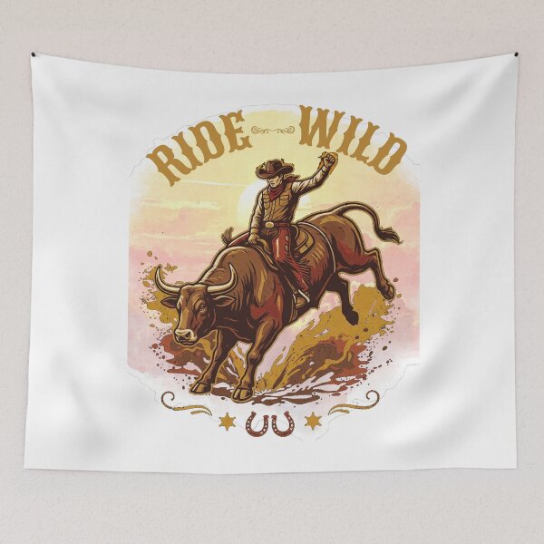 Item preview, Ride Wild- Vintage Western Rodeo Bull Rider designed and sold by W&RParadise.