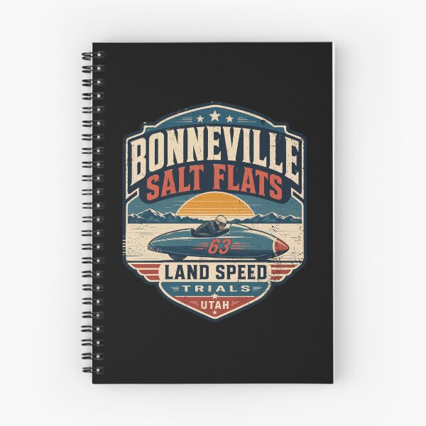 Item preview, Bonneville Salt Flats Utah Vintage Style Land Speed Motorcycle designed and sold by hobrath.