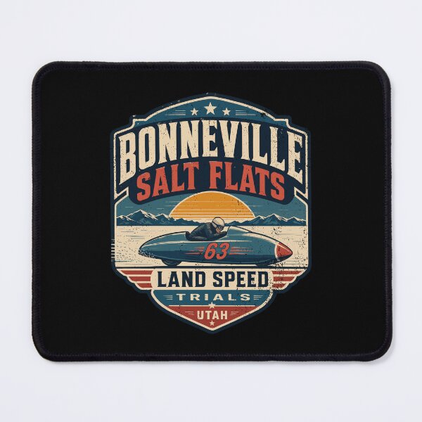 Item preview, Bonneville Salt Flats Utah Vintage Style Land Speed Motorcycle designed and sold by hobrath.