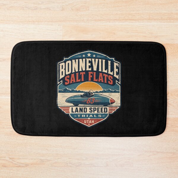 Item preview, Bonneville Salt Flats Utah Vintage Style Land Speed Motorcycle designed and sold by hobrath.