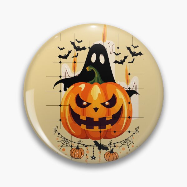 Item preview, Spooky Halloween Pumpkin Ghost & Candles | Cute Creepy Jack O' Lantern Design designed and sold by Palette _Vibes.