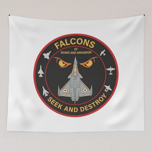Item preview, Indian Air Force No. 20 Squadron "Lightnings" (Falcons of Ghans and Arkandor) Patch Illustration designed and sold by CharlieDesings.