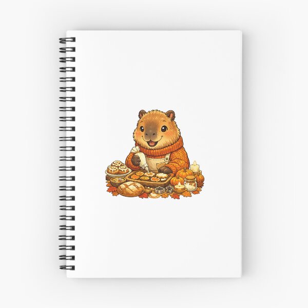 Item preview, Cozy Capybara Baking Cookies | Cute Autumn Bakery designed and sold by Cozy Art for Cozy Souls.