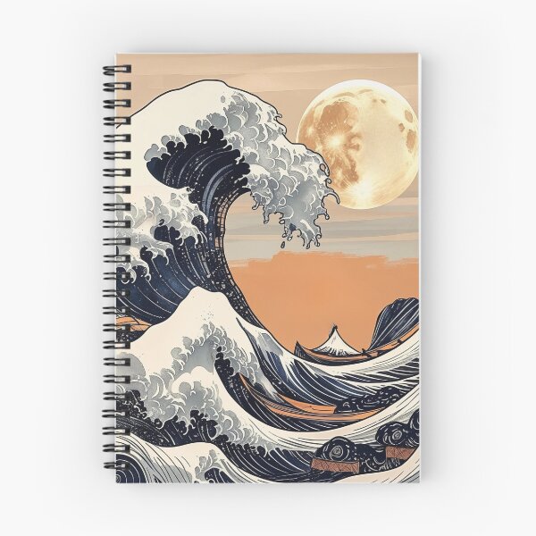 Item preview, Japanese Great Wave Under the Golden Moon | Ukiyo-e Ocean Art Print | Moonlit Seascape | Vintage Japanese Wall Decor | Asian Aesthetic Illustration designed and sold by RSDigitalPrintDesign.