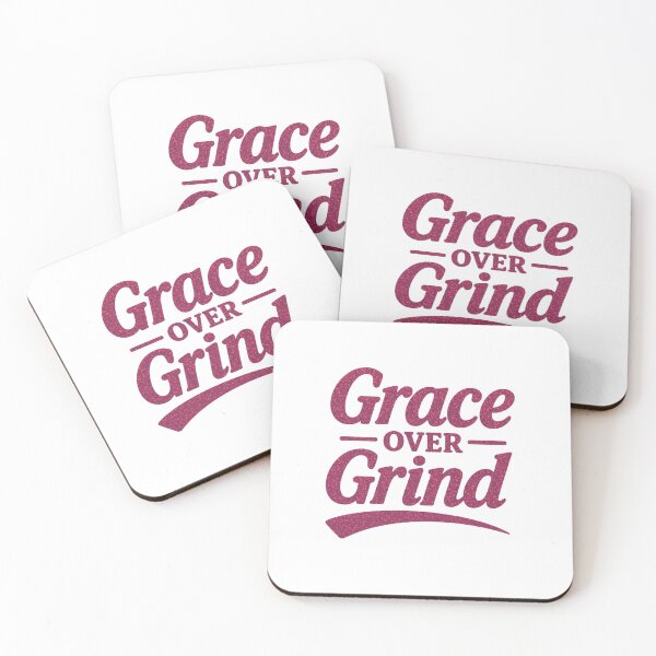 Item preview, Grace Over Grind Pink Glitter Typography designed and sold by TrinovaCreates.