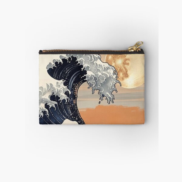 Item preview, Japanese Great Wave Under the Golden Moon | Ukiyo-e Ocean Art Print | Moonlit Seascape | Vintage Japanese Wall Decor | Asian Aesthetic Illustration designed and sold by RSDigitalPrintDesign.