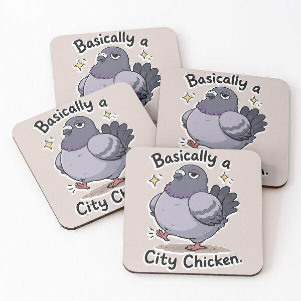 Item preview, Funny City Chicken Pigeon Sticker Urban Bird Meme Gift designed and sold by SimplePoDesign.