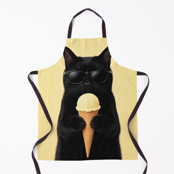 Item preview, Cool Cat with Yellow Ice Cream designed and sold by LittleGinnyArt.