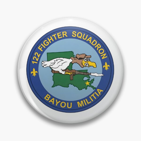 Item preview, USAF 122nd Fighter Squadron "Bayou Militia" Patch Illustration designed and sold by CharlieDesings.