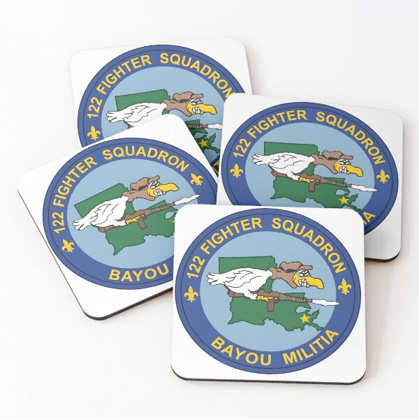 Item preview, USAF 122nd Fighter Squadron "Bayou Militia" Patch Illustration designed and sold by CharlieDesings.