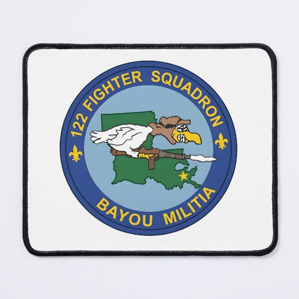 Item preview, USAF 122nd Fighter Squadron "Bayou Militia" Patch Illustration designed and sold by CharlieDesings.