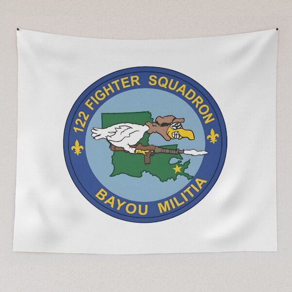 Item preview, USAF 122nd Fighter Squadron "Bayou Militia" Patch Illustration designed and sold by CharlieDesings.