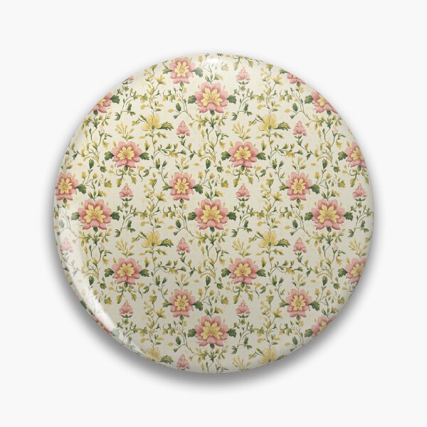 Item preview, Vintage Pink and Yellow Floral Pattern designed and sold by LouieVanille.