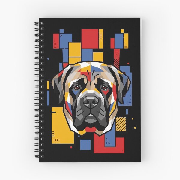 Item preview, Funny English Mastiff Colorful Blocks Geometric Art Mom Dad Kids designed and sold by FurryHavenPH.