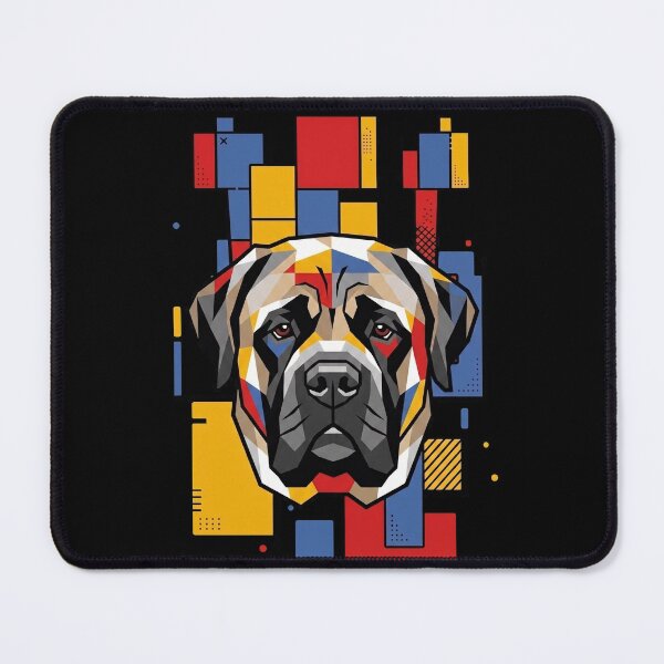 Item preview, Funny English Mastiff Colorful Blocks Geometric Art Mom Dad Kids designed and sold by FurryHavenPH.